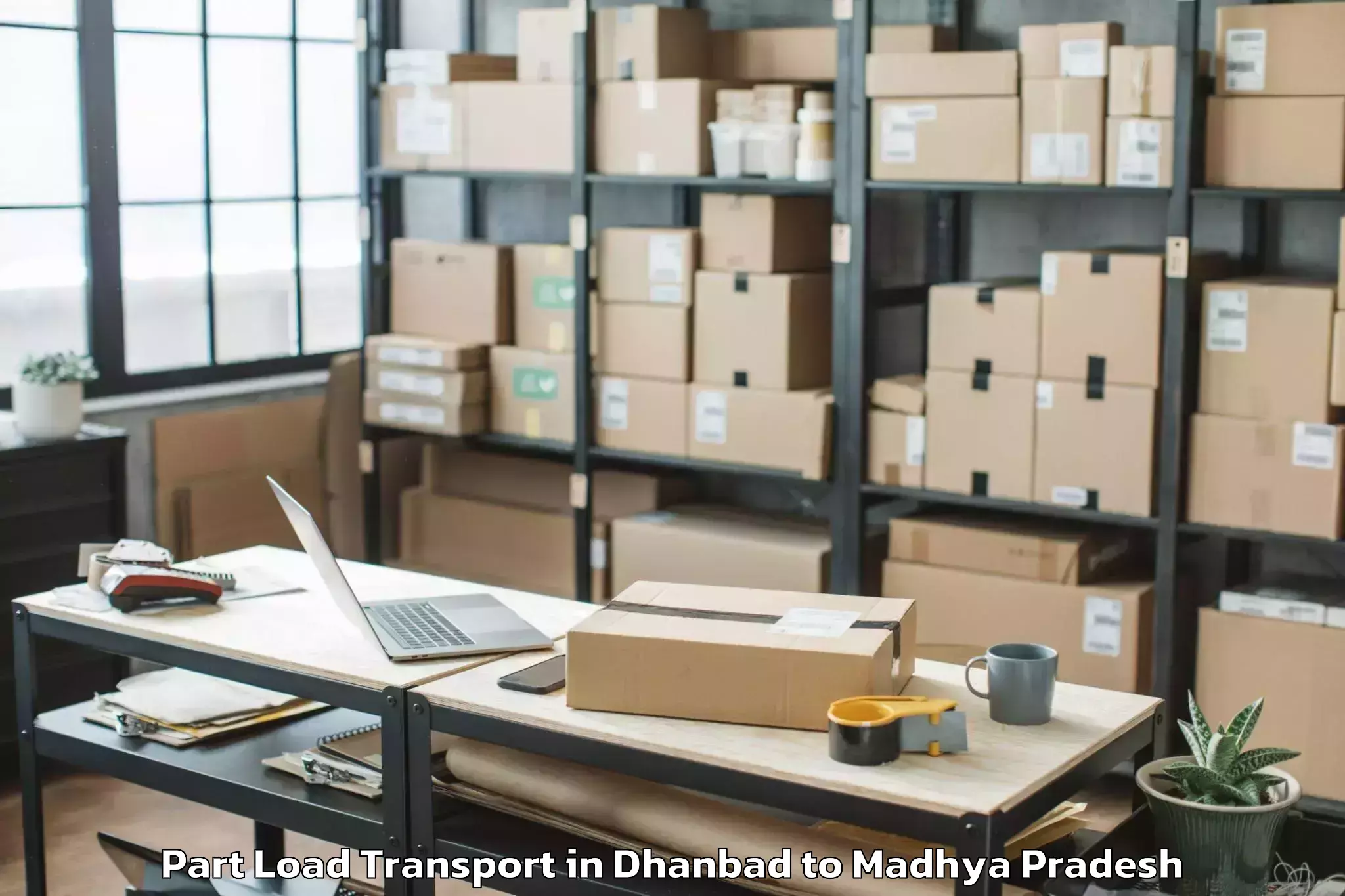 Easy Dhanbad to Vikram University Ujjain Part Load Transport Booking